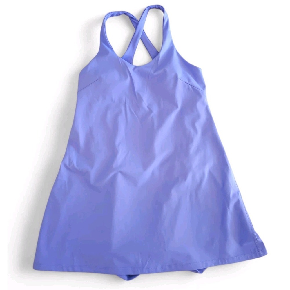 NWT Avia Women's Blue Active Dress with Built In Bra And Short Sizes L